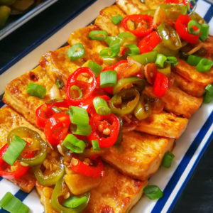 Savory fried braised tofu